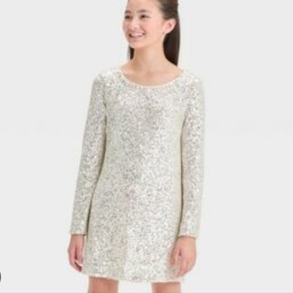 Art Class Sparkling Gold Dress - Picture 3 of 8